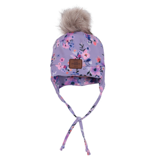 Tuque en jersey doublée en micropolaire  Lilas