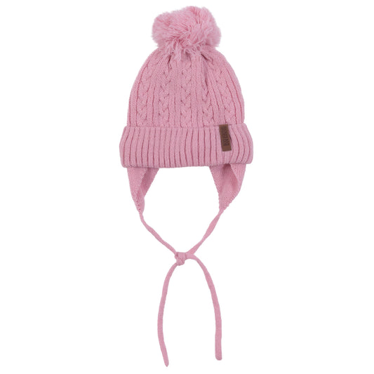 Tuque en tricot Rose Bébé