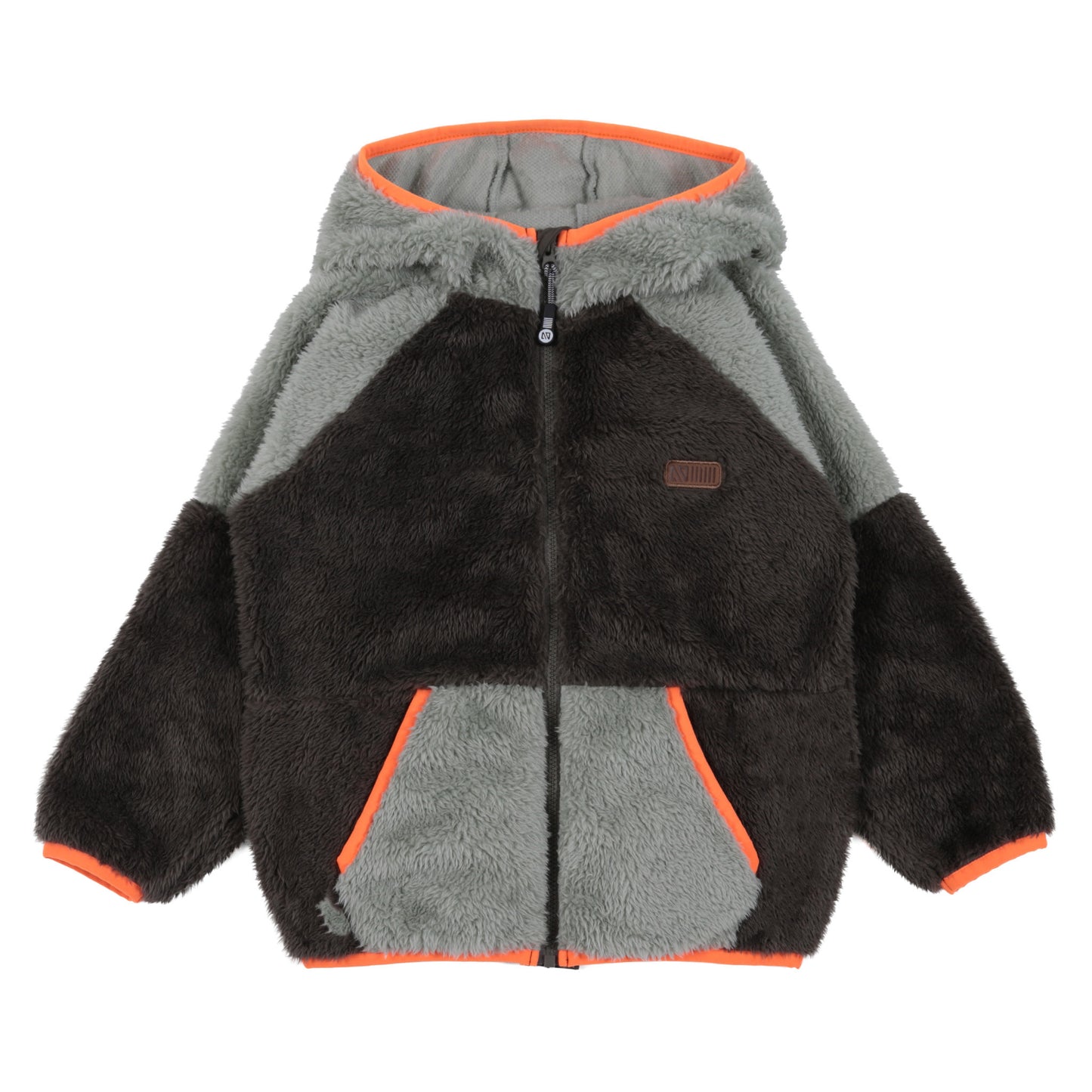 Veste à capuchon en Sherpa  Garçons Vert