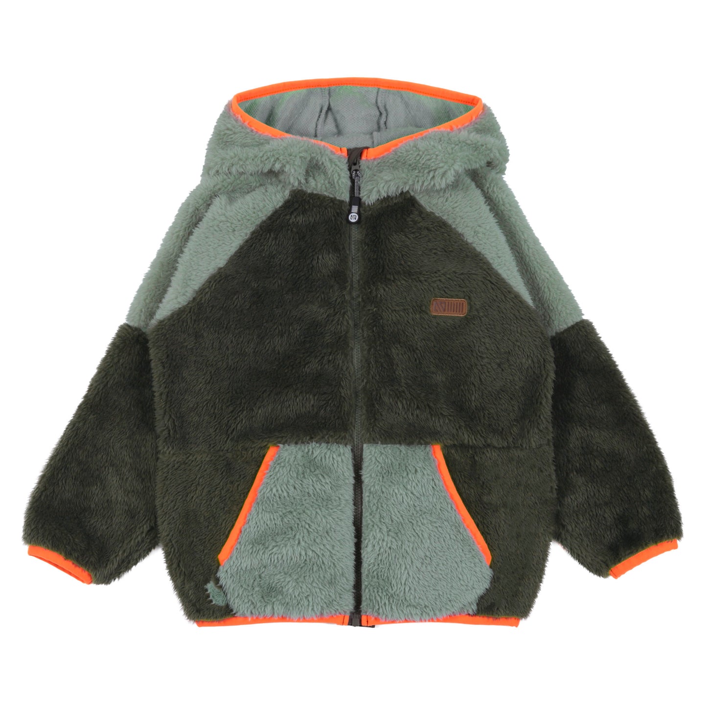Veste à capuchon en Sherpa  Garçons Vert