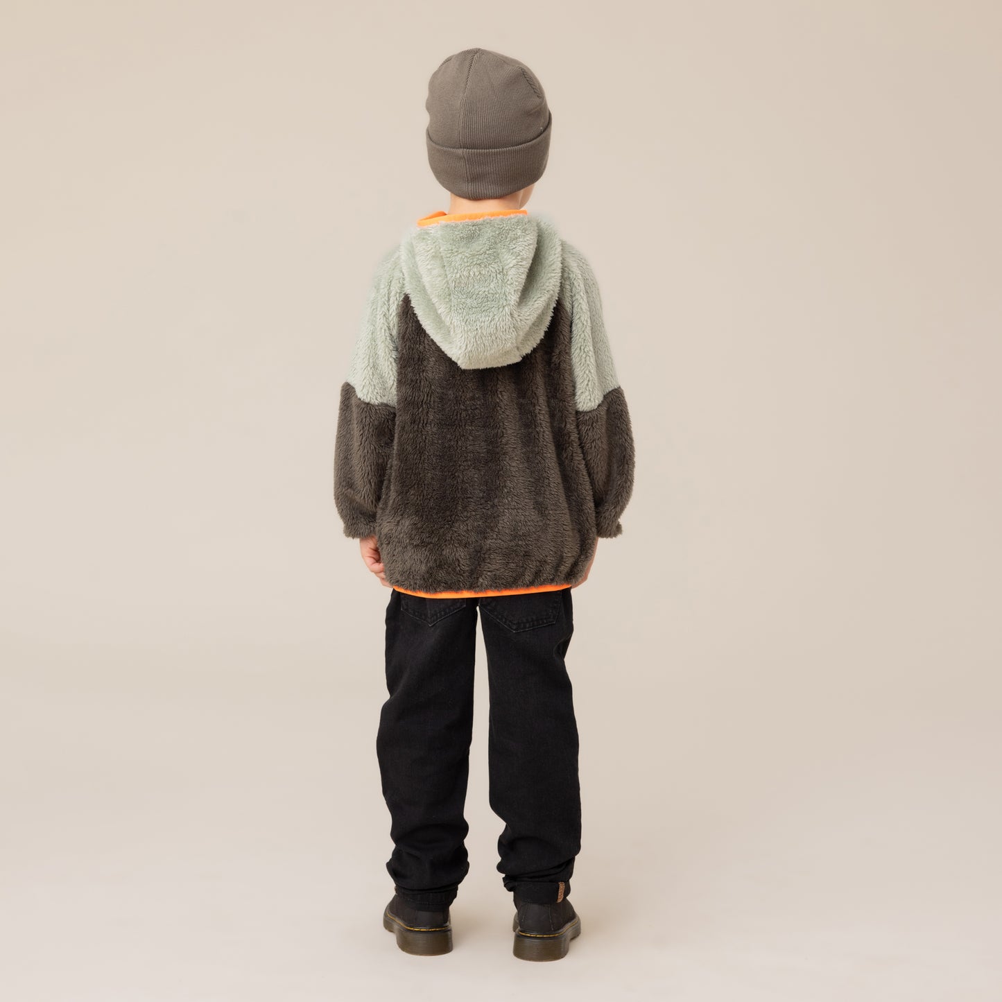 Veste à capuchon en Sherpa  Garçons Vert
