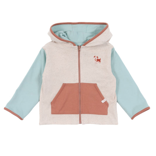 Veste à capuchon réversible Beige