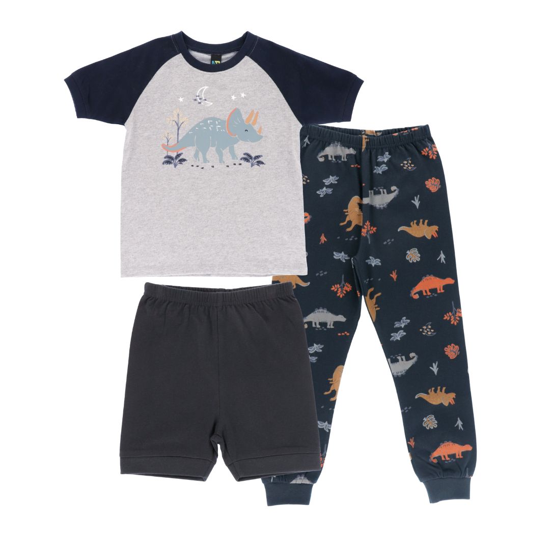 Pyjama 3 mcx  Garçons Gris