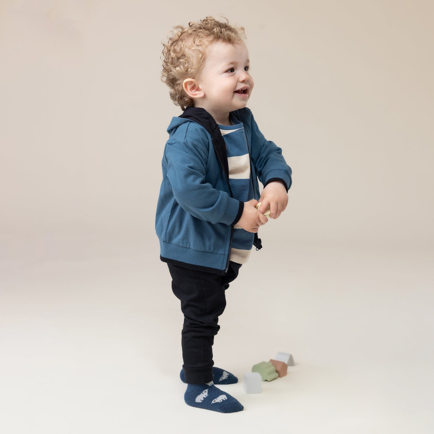 Veste à capuchon  Bébé Garcon Bleu