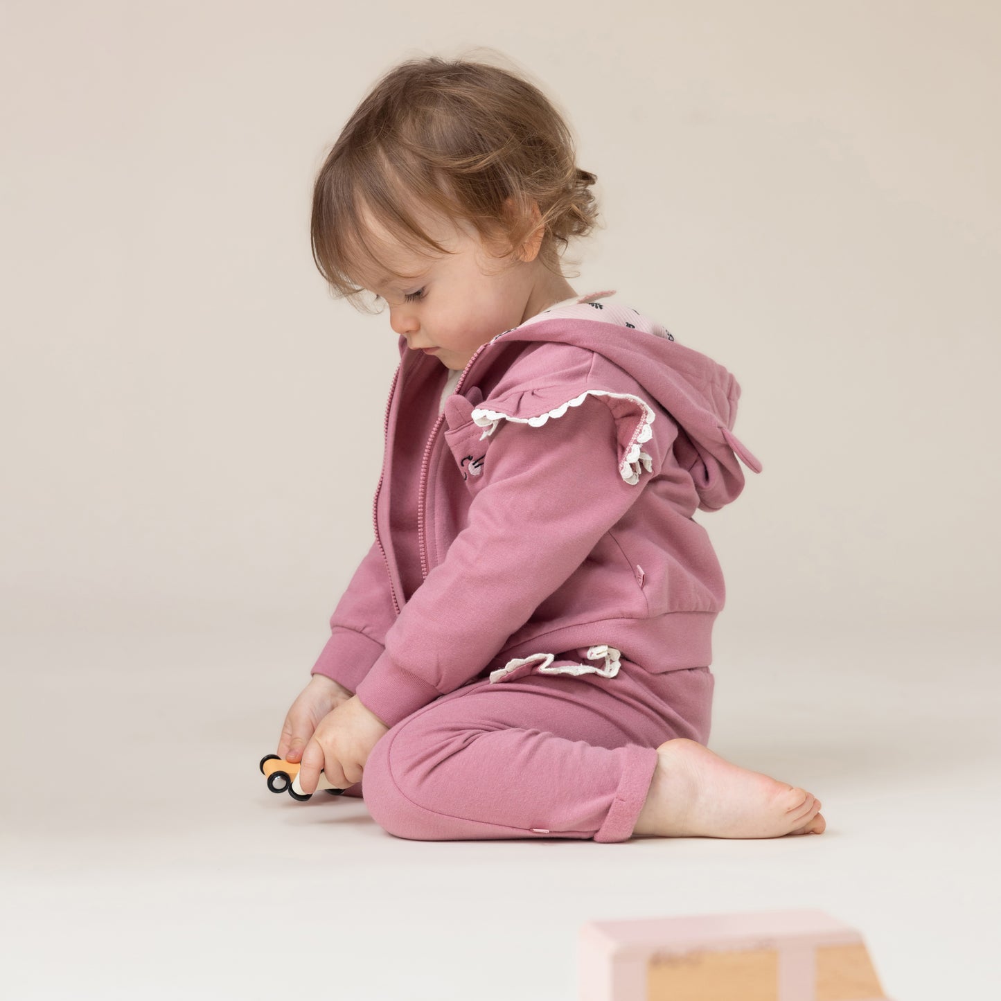 Veste à capuchon  Bébé Fille Rose