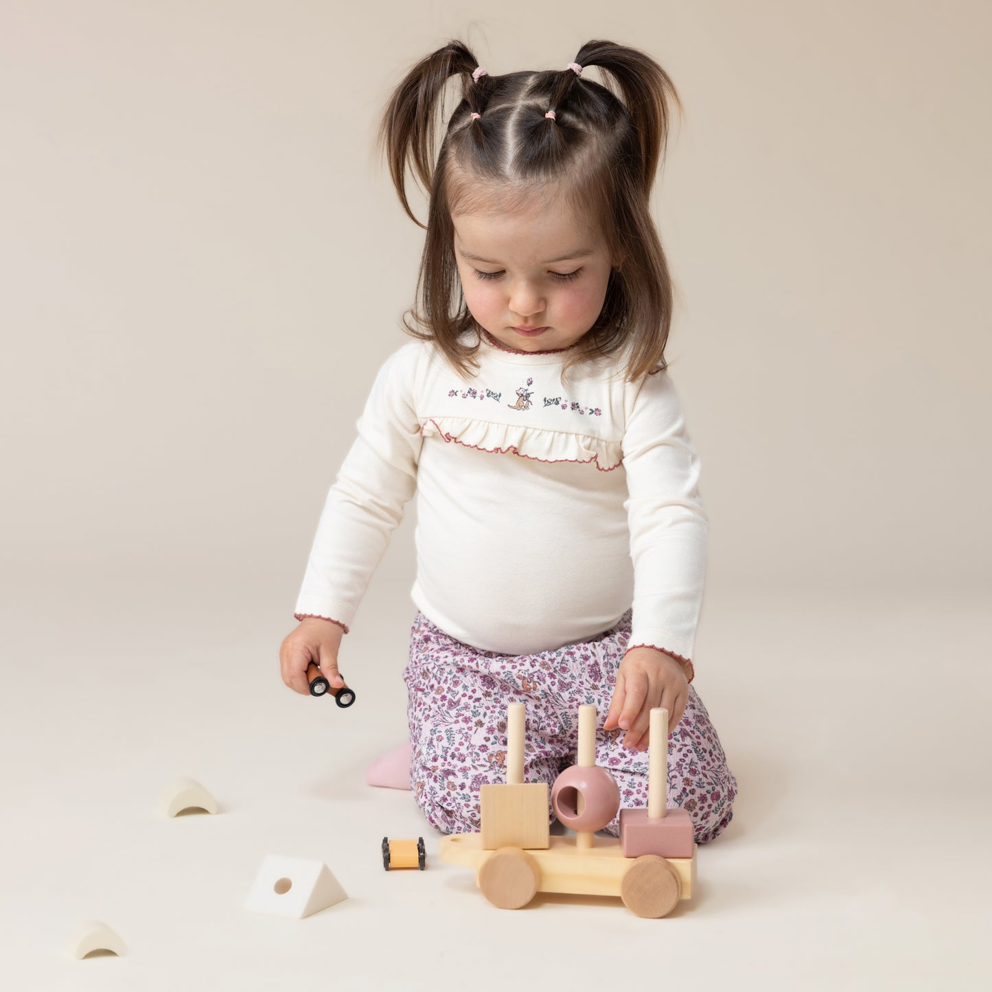 Ensemble cache-couche deux-pièces  Bébé Fille Ivoire