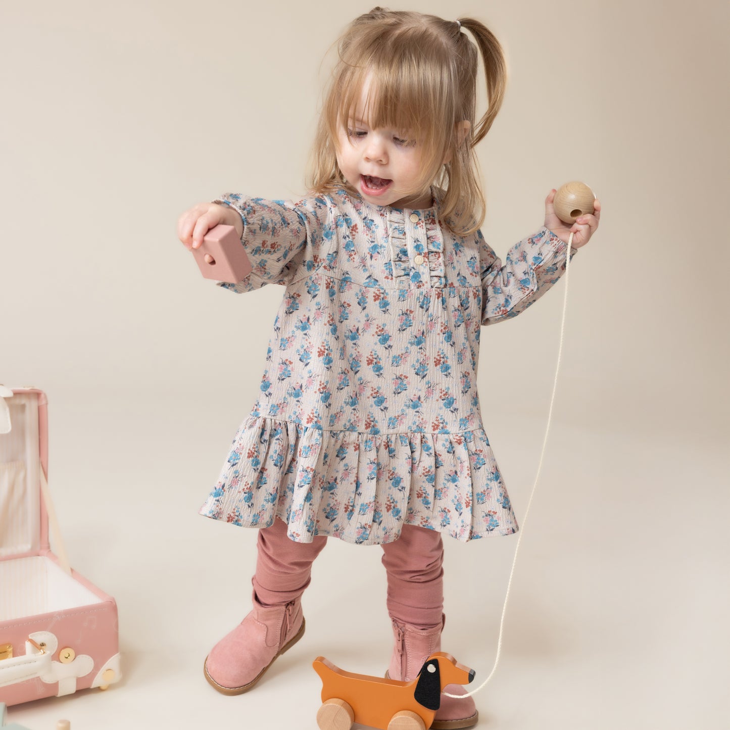 Ensemble tunique deux-pièces  Bébé Fille Beige