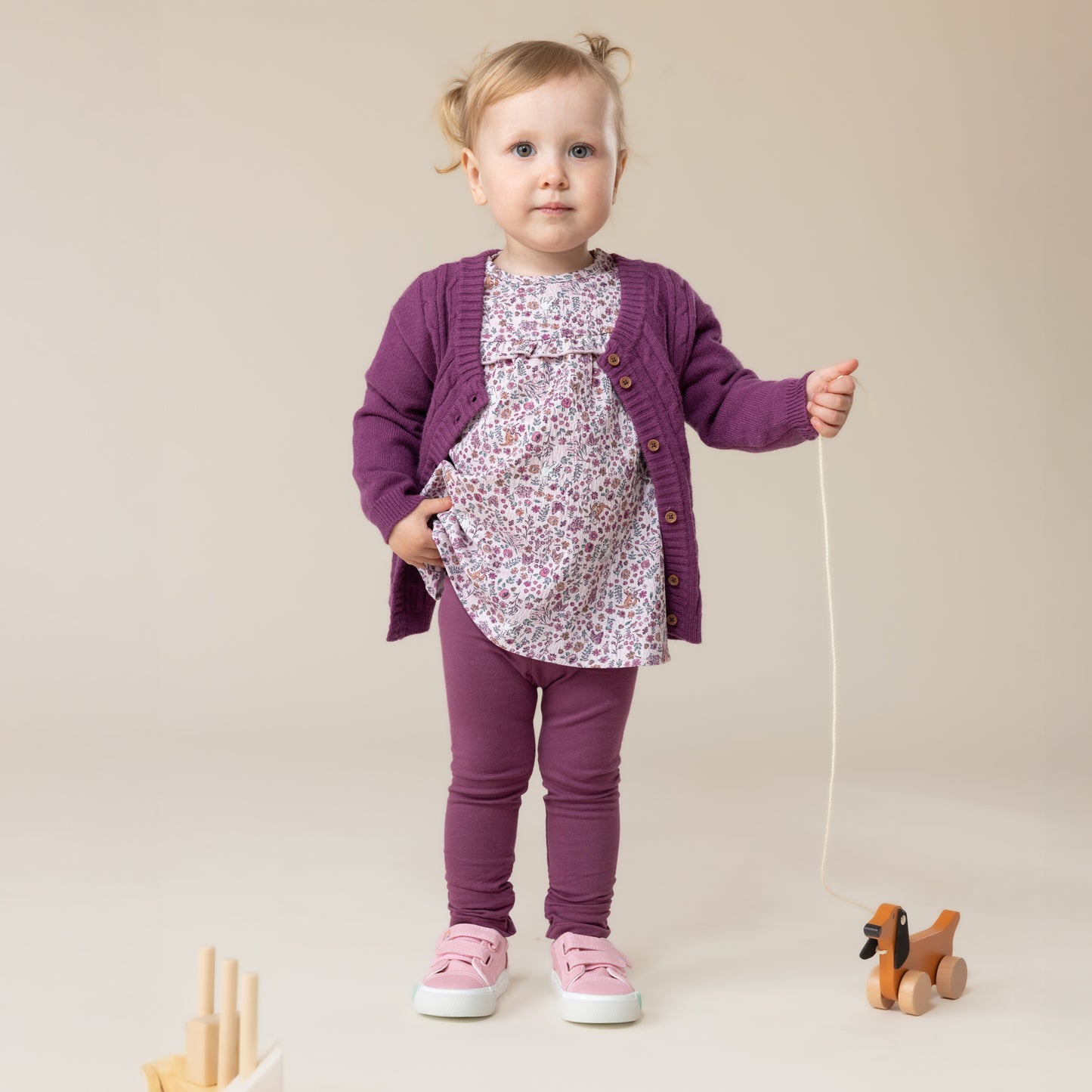 Cardigan  Bébé Fille Bordeaux