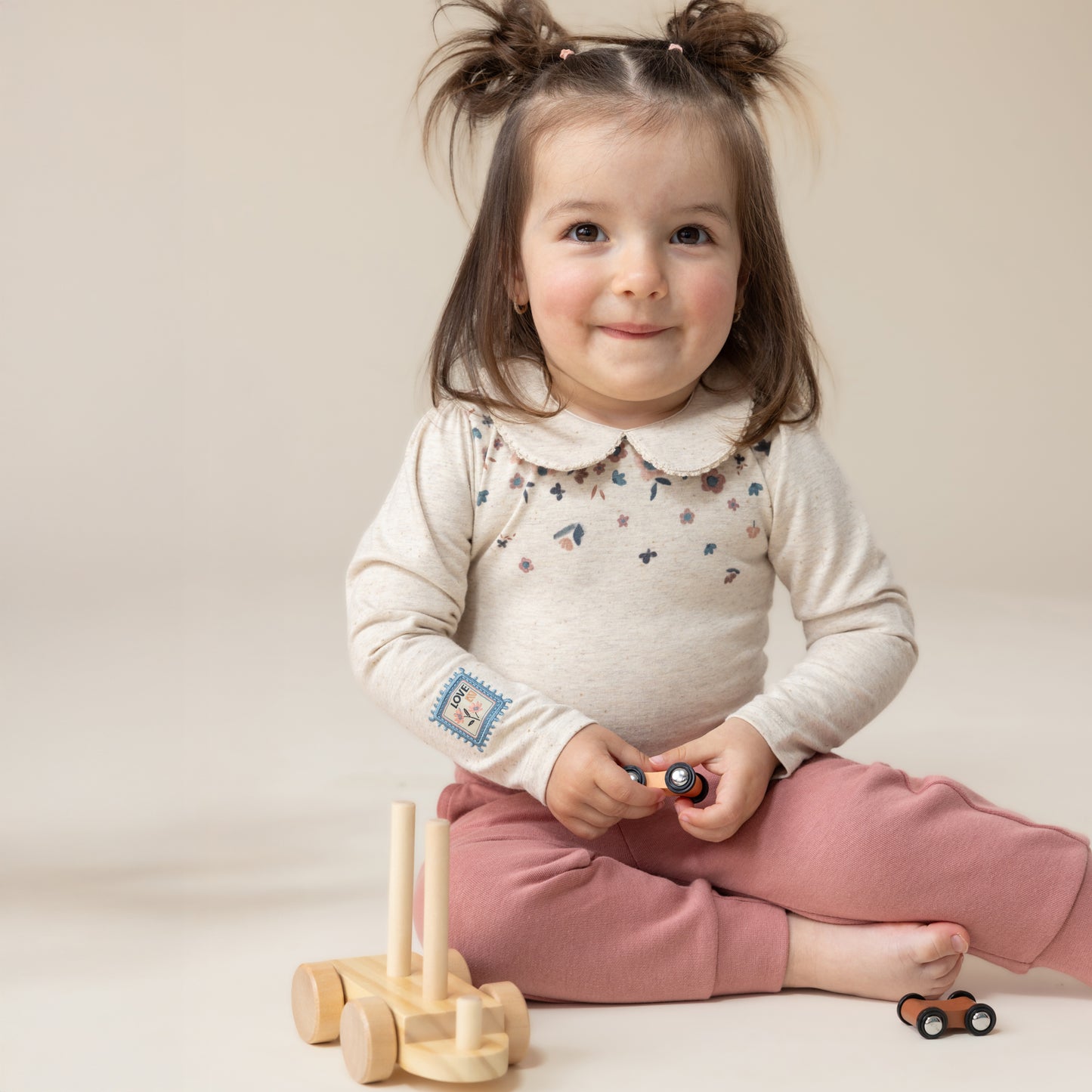 Ensemble cache-couche deux-pièces  Bébé Fille Beige