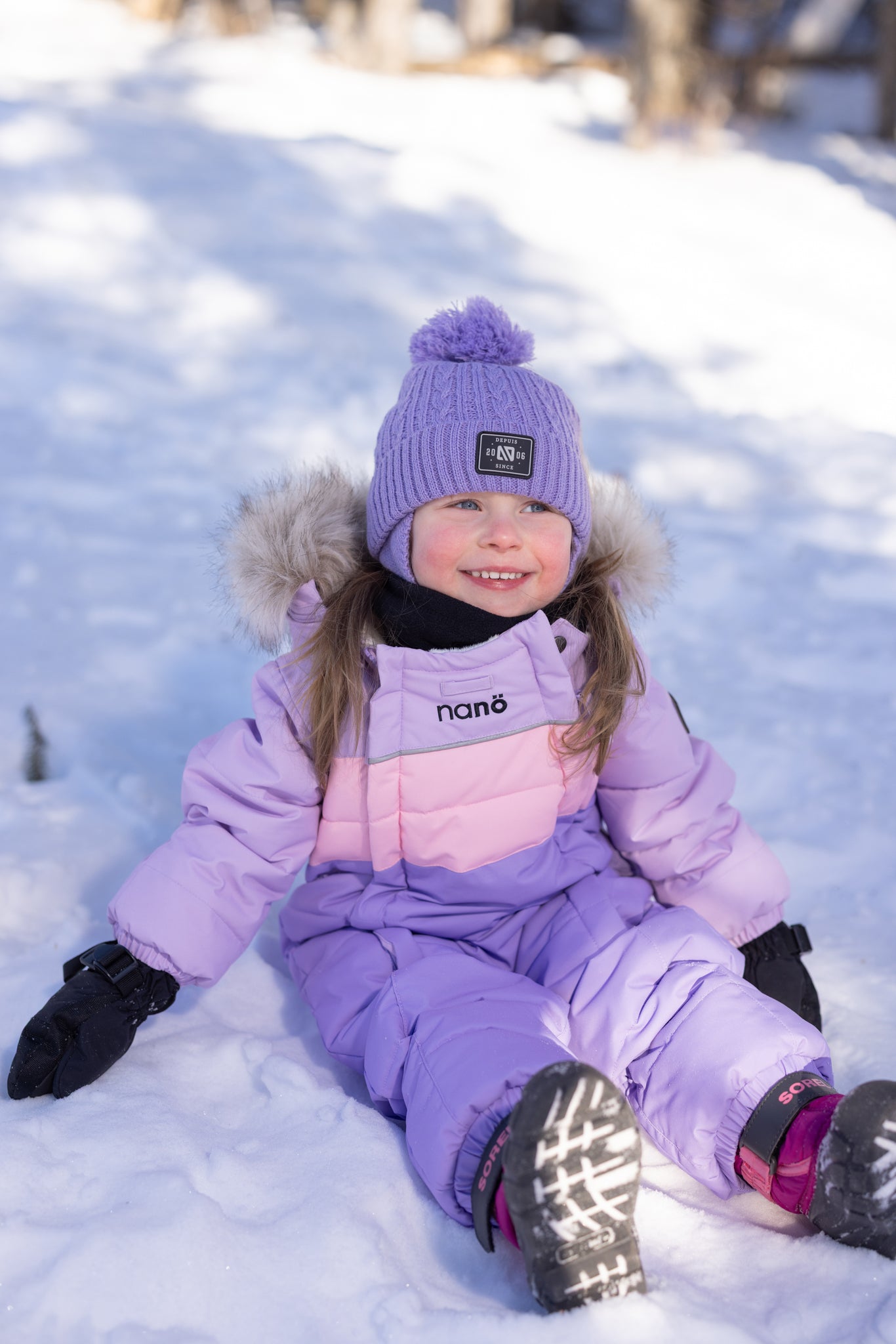 Habit de neige une-pièce bébé Lyvia  Bébé Fille Lilas