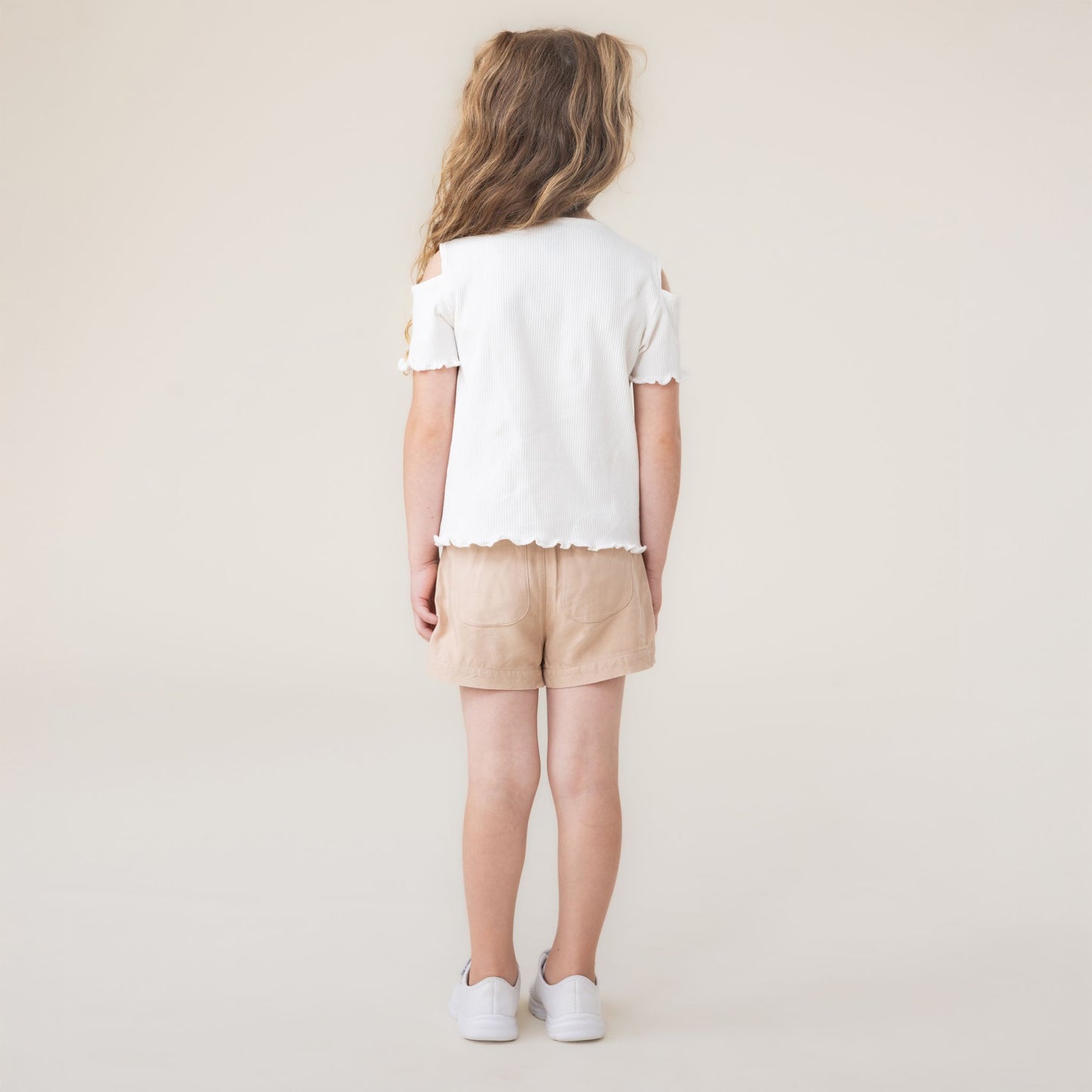 Beige Girls' Shorts