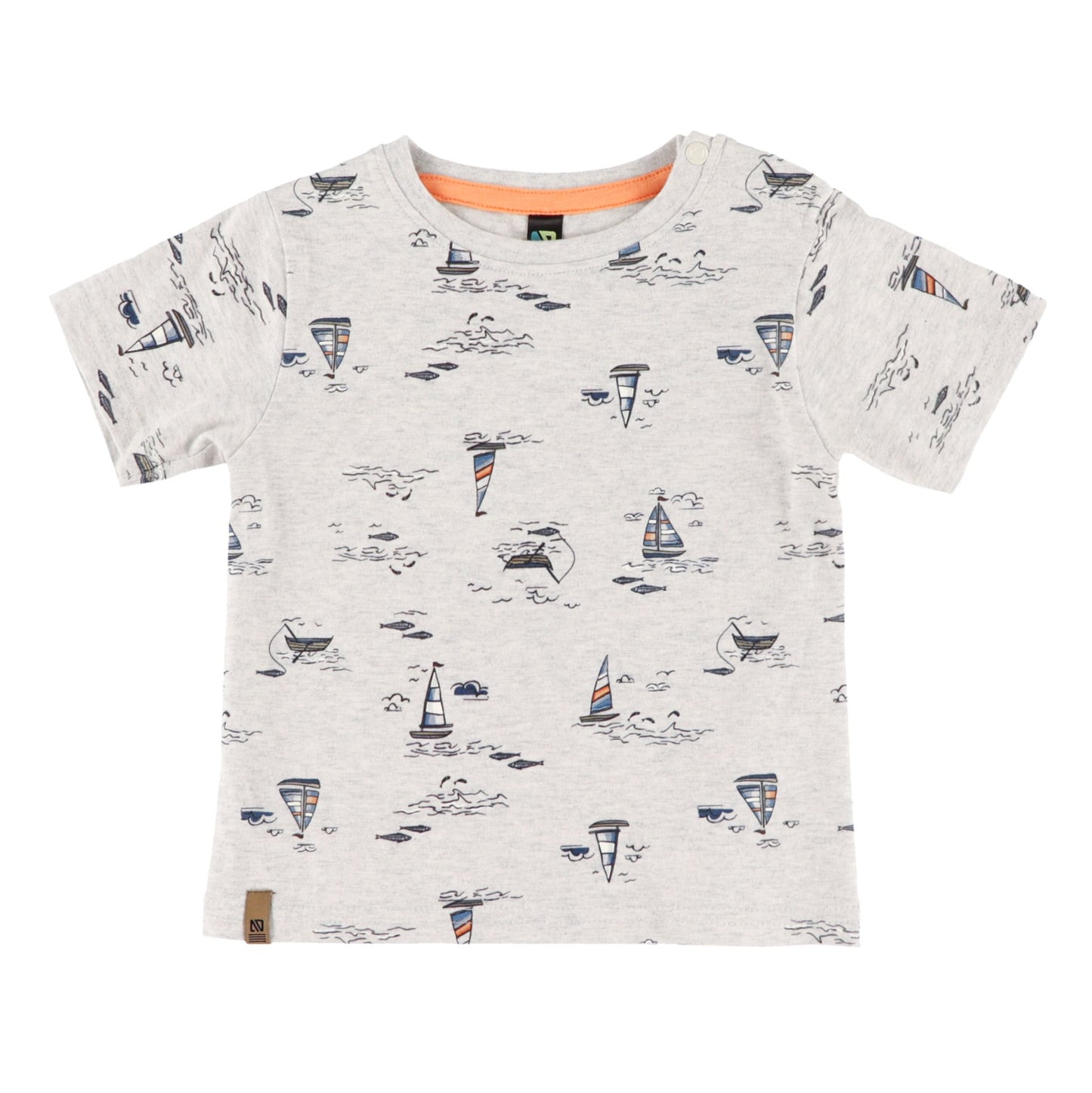 Ensemble T-Shirt deux-pièces avec bavoir réversible  Bébé Garcon Ivoire