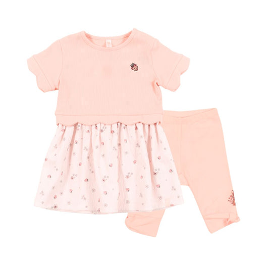 Coral Girls Two-Piece Tunic Set