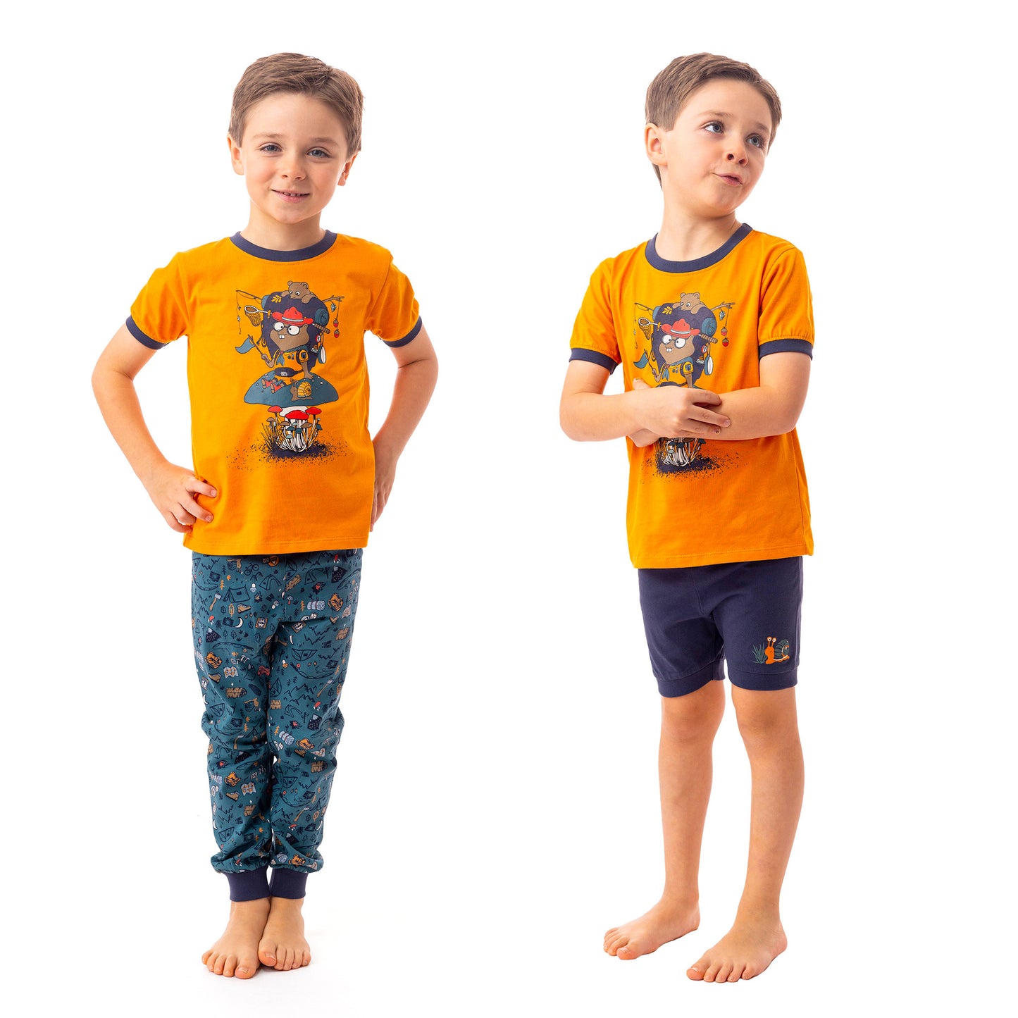 Pyjama trois-pièces  Garçons Orange