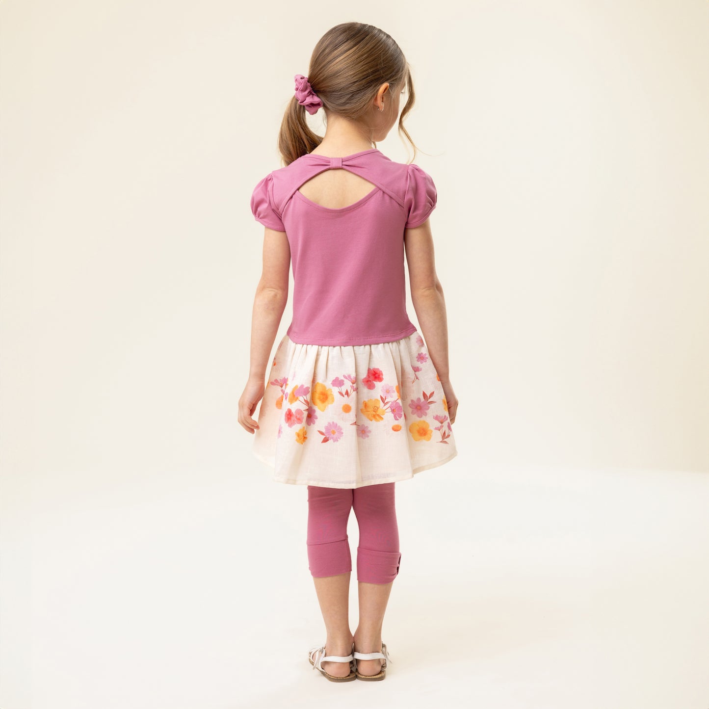 Legging 3/4  Filles Rose