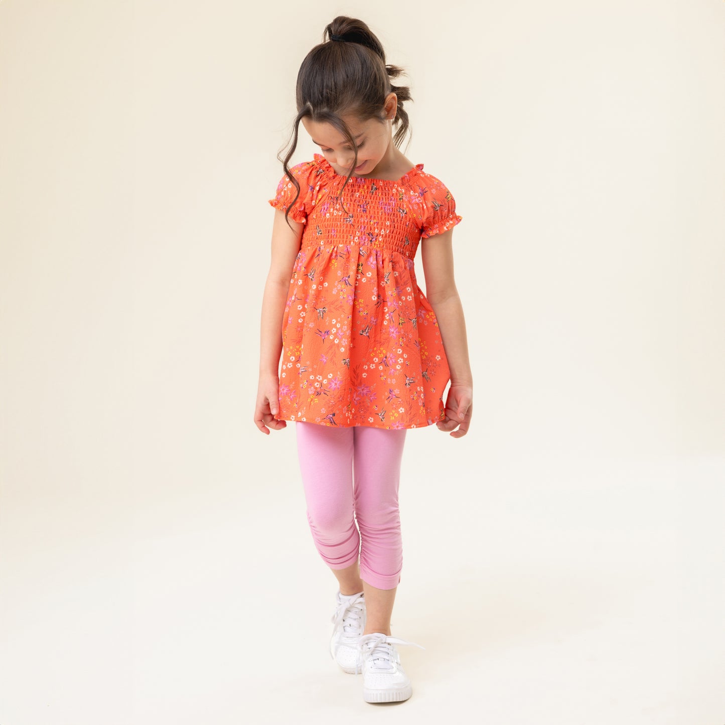 Legging 3/4  Filles Rose