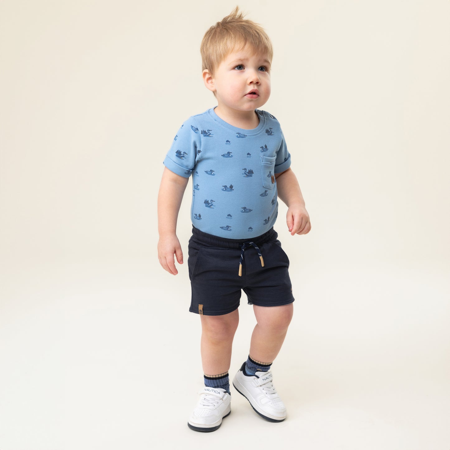 Ensemble cache-couche deux-pièces  Bébé Garcon Bleu Pâle