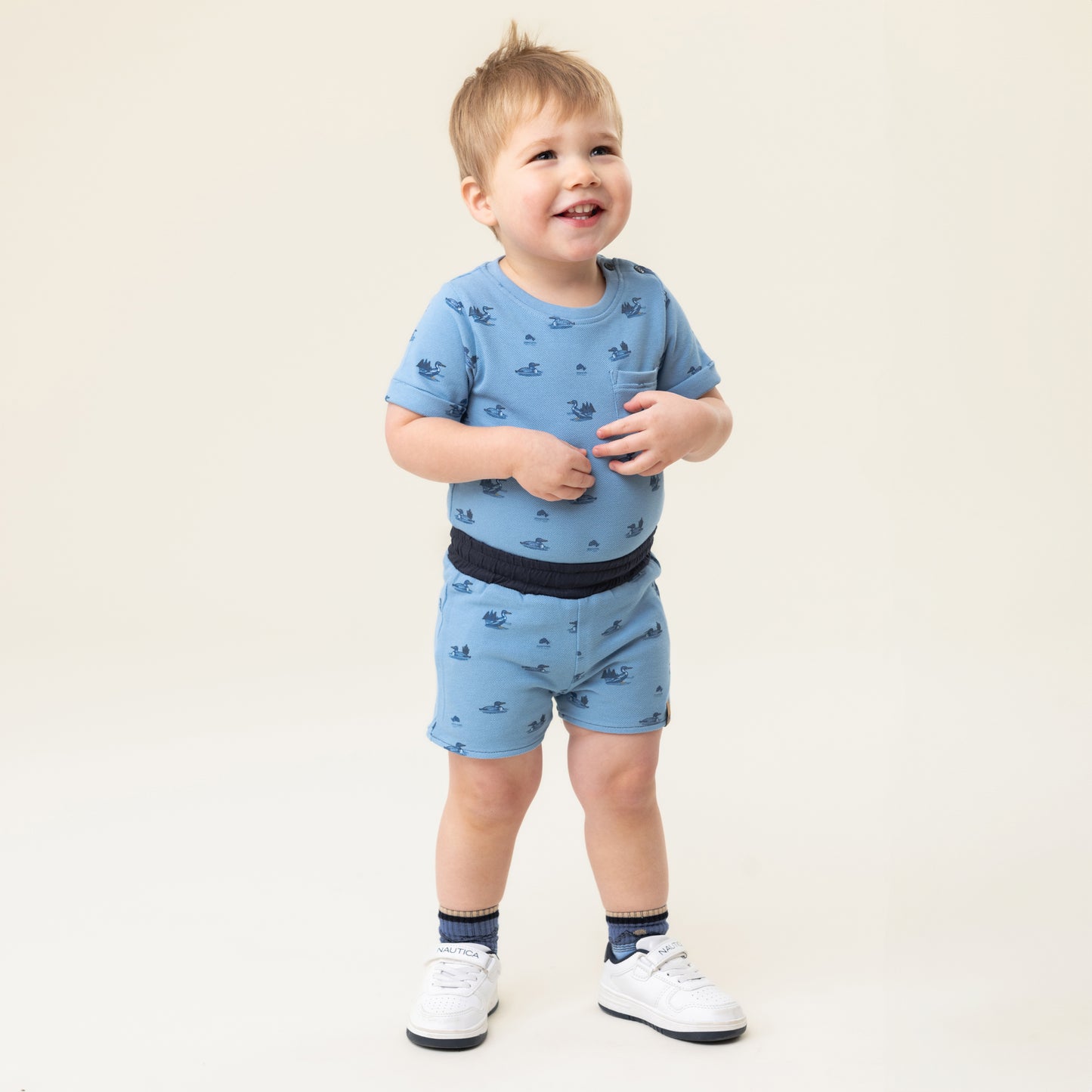 Ensemble cache-couche deux-pièces  Bébé Garcon Bleu Pâle