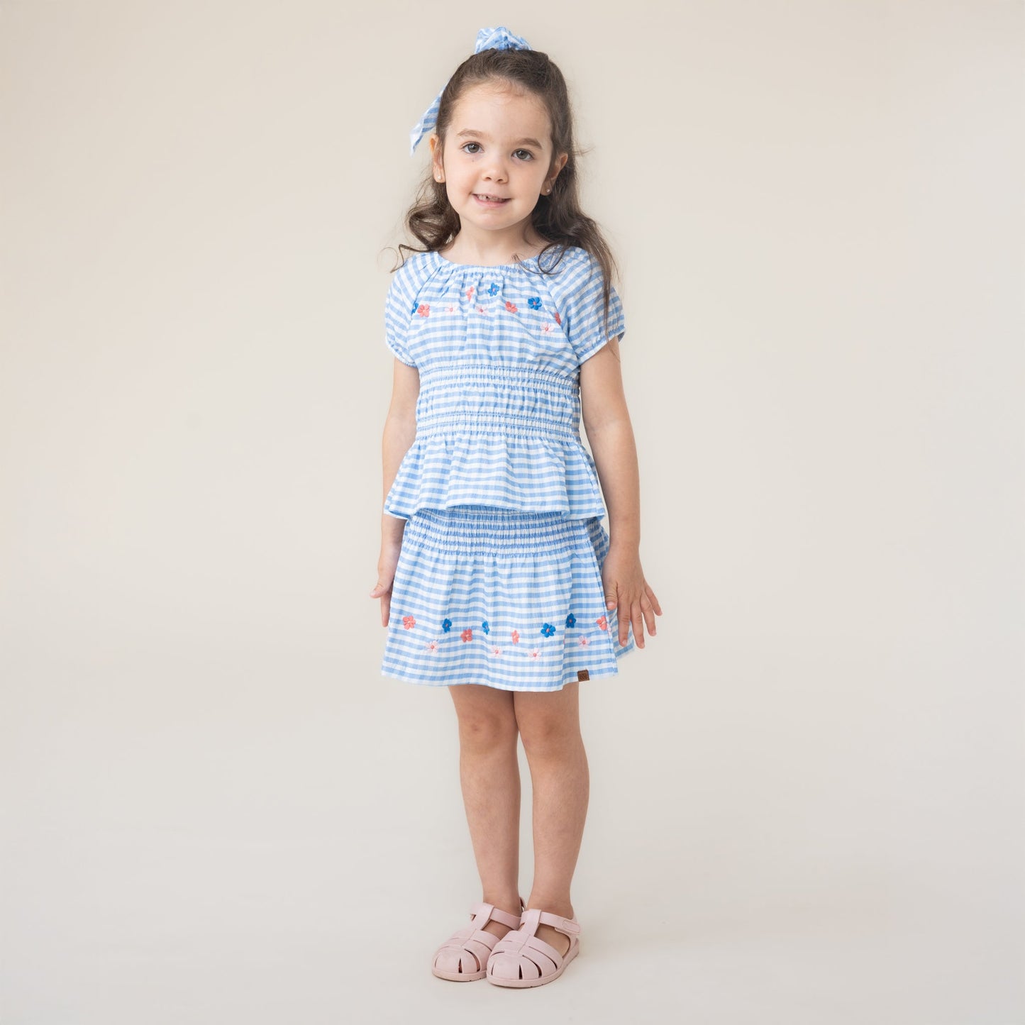 Girls' Blouse, Pale Blue