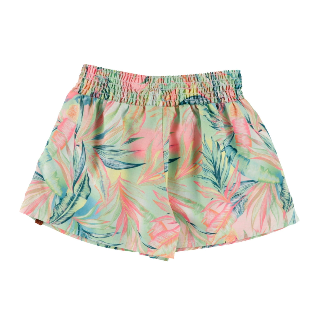 Loose-fitting mint green girls' shorts