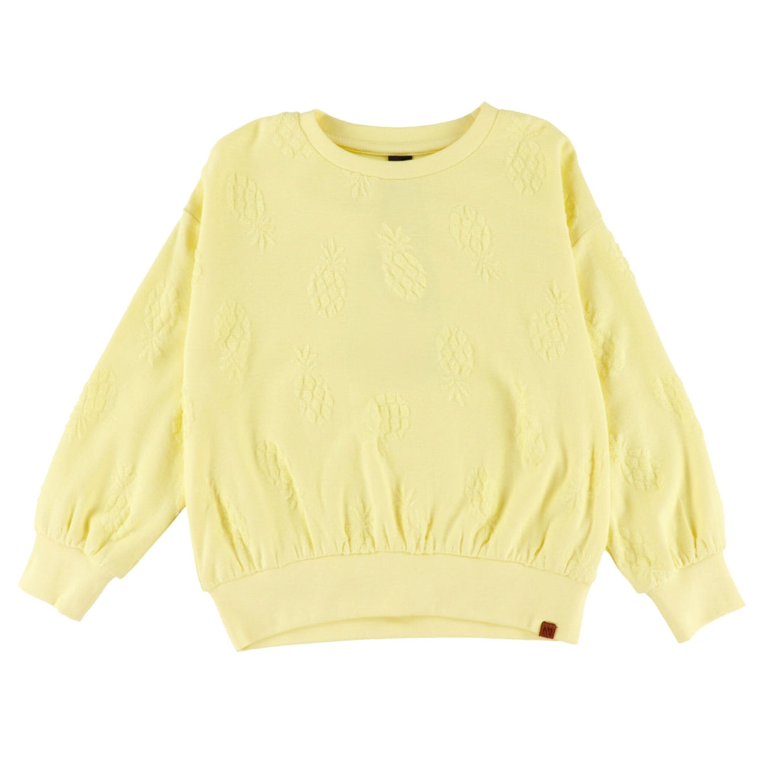 Girls' Yellow Long-Sleeved Sweater