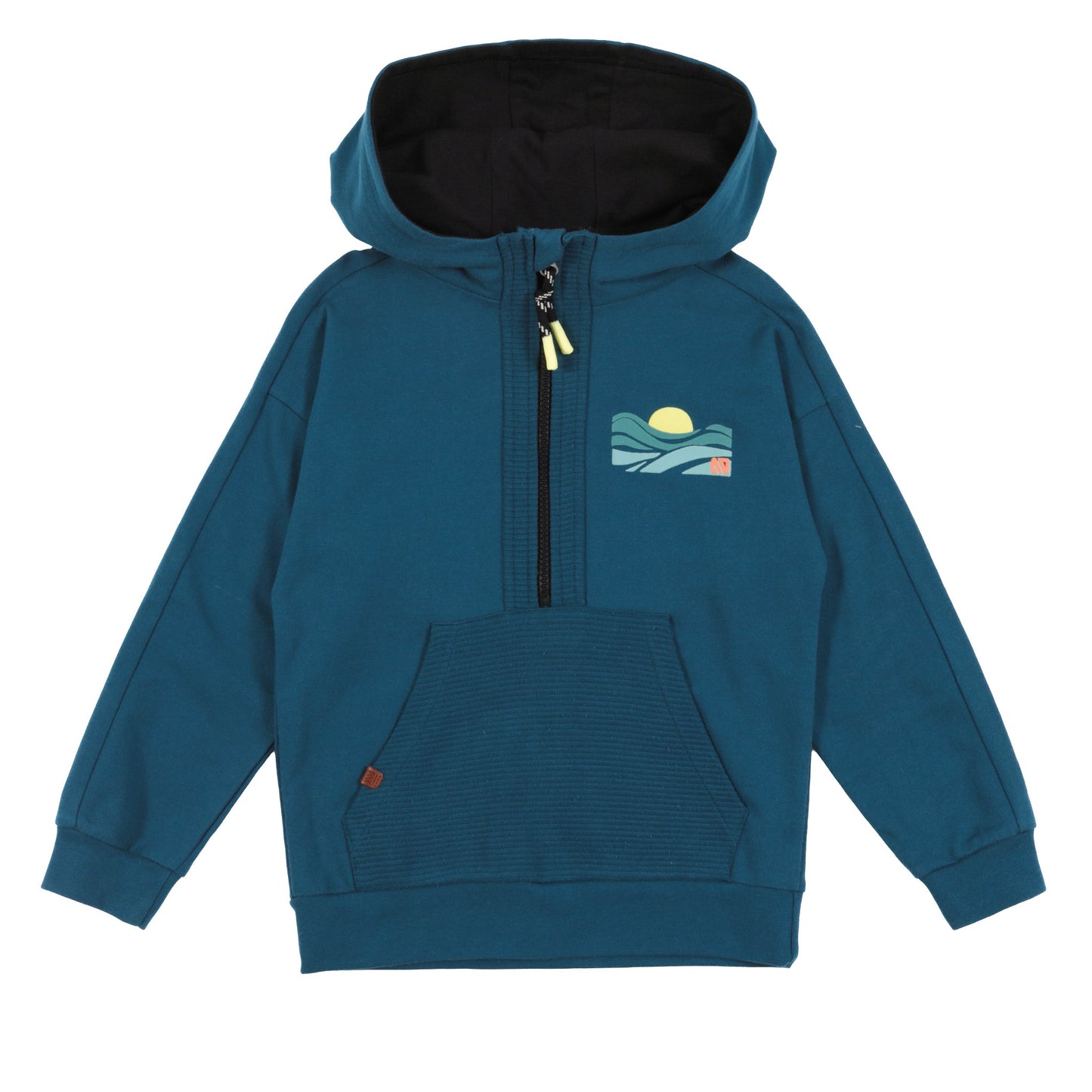 Chandail à capuchon à demi-glissière  Garçons Sarcelle