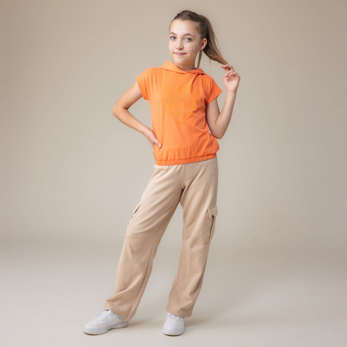 T-Shirt  Filles Orange