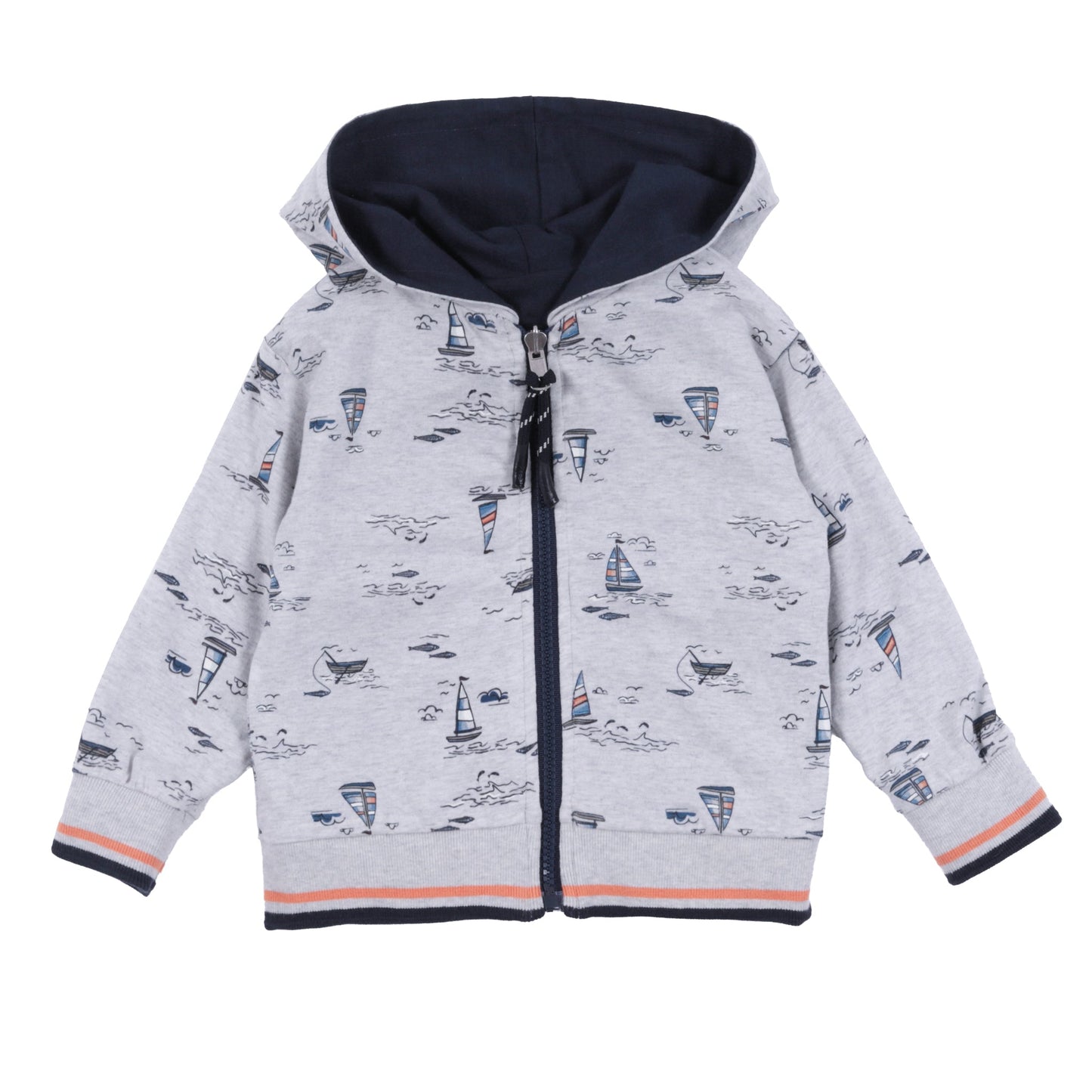 Veste à capuchon réversible  Bébé Garcon Marine