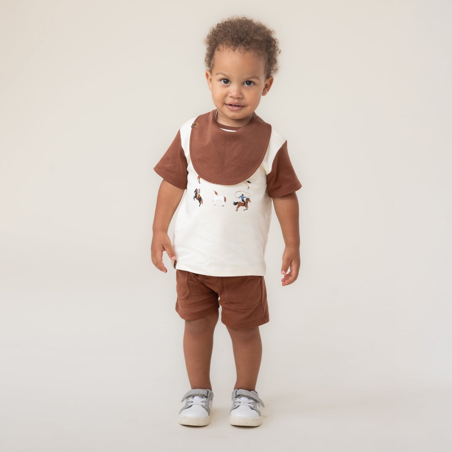 Ensemble T-Shirt deux-pièces  Bébé Garcon Ivoire