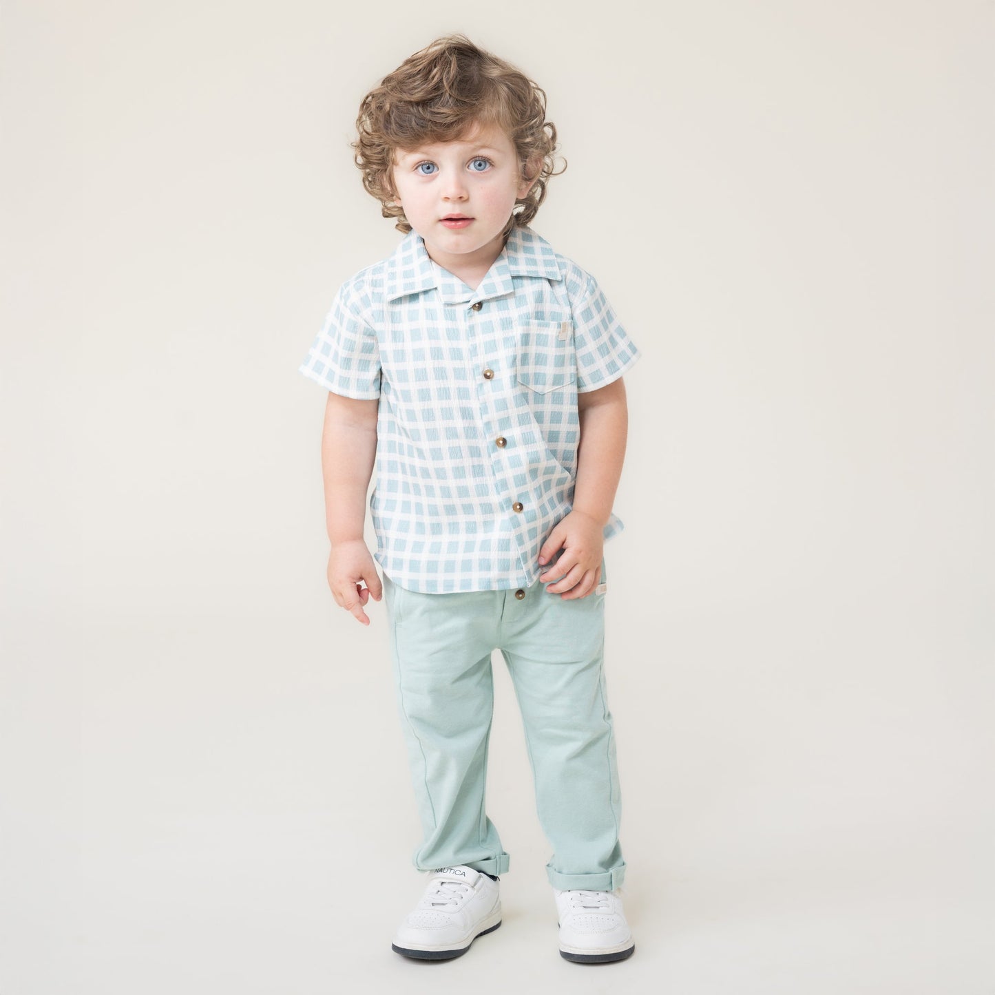 Ensemble chemise deux-pièces  Filles Menthe