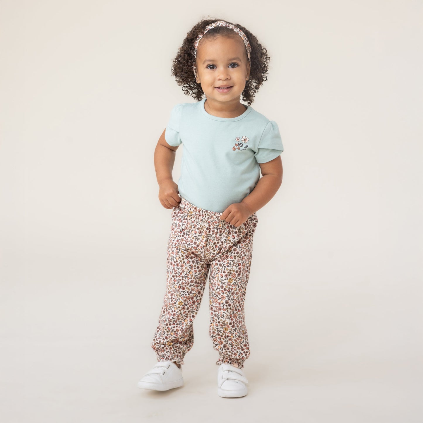 Ensemble T-shirt deux-pièces avec bandeau  Filles Menthe