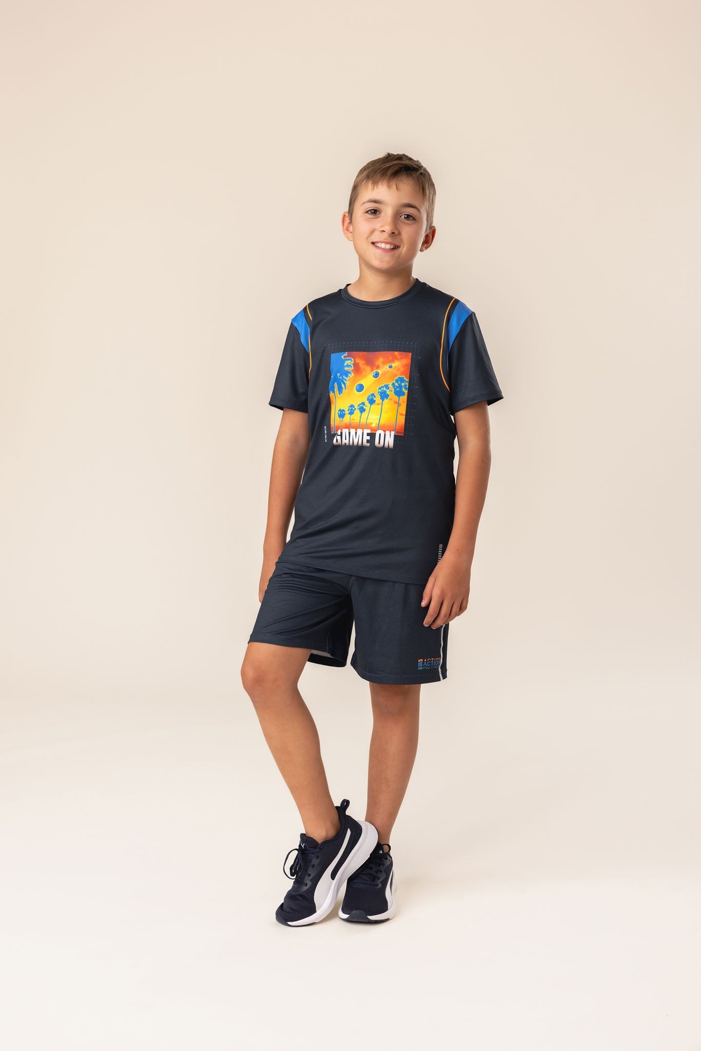 Boys' Navy Athletic Shorts