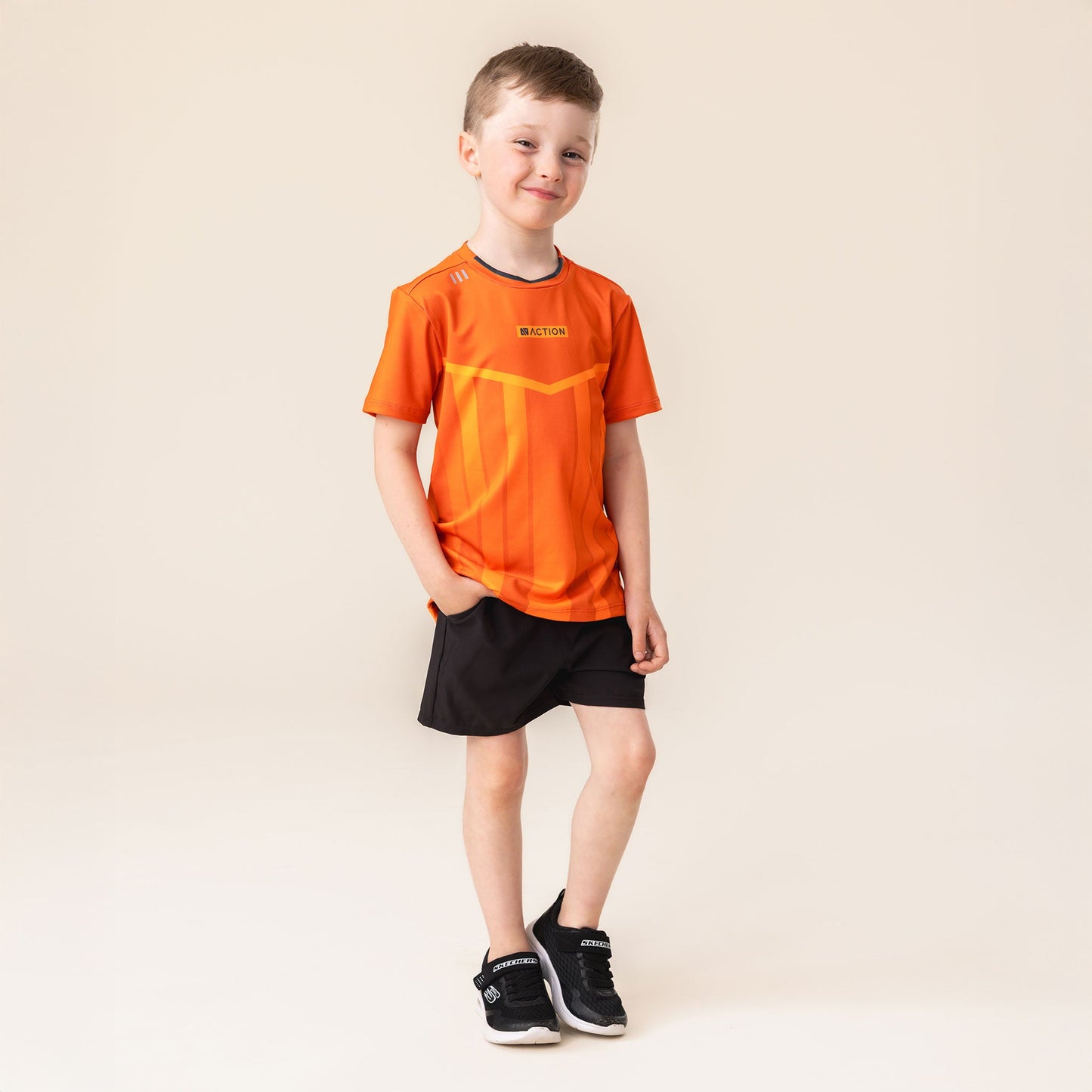 Boys Orange Athletic T-Shirt