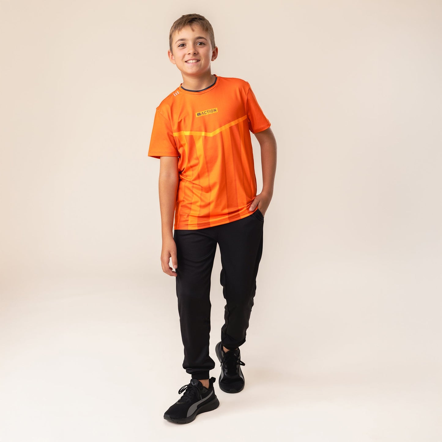 Boys Orange Athletic T-Shirt