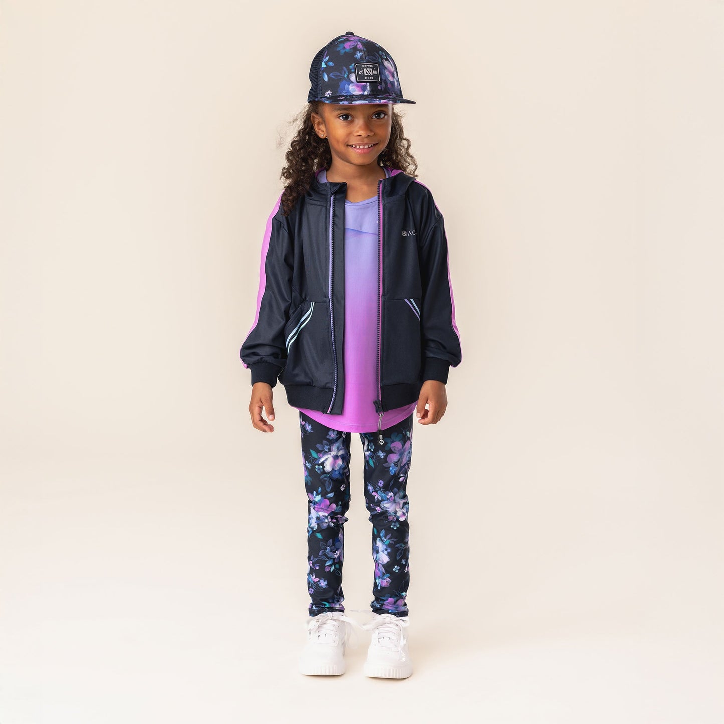 Veste à capuchon athlétique  Filles Marine