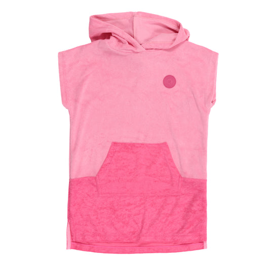 Poncho de plage à capuchon Bébé Fille Rose