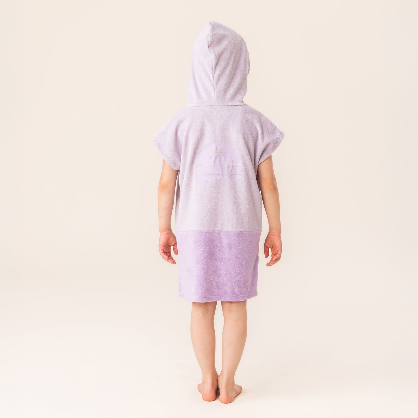 Girls Lilac Hooded Beach Poncho