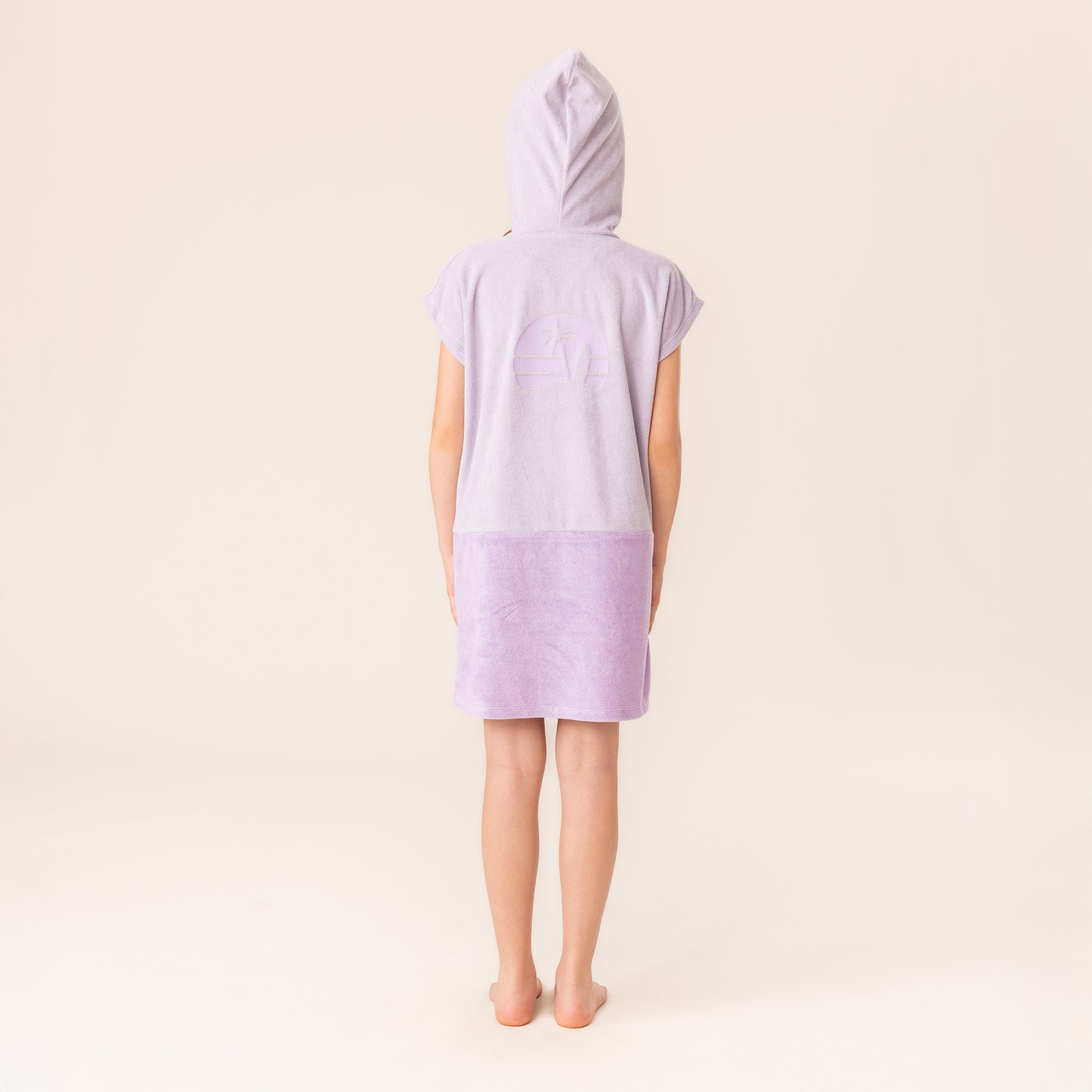 Girls Lilac Hooded Beach Poncho