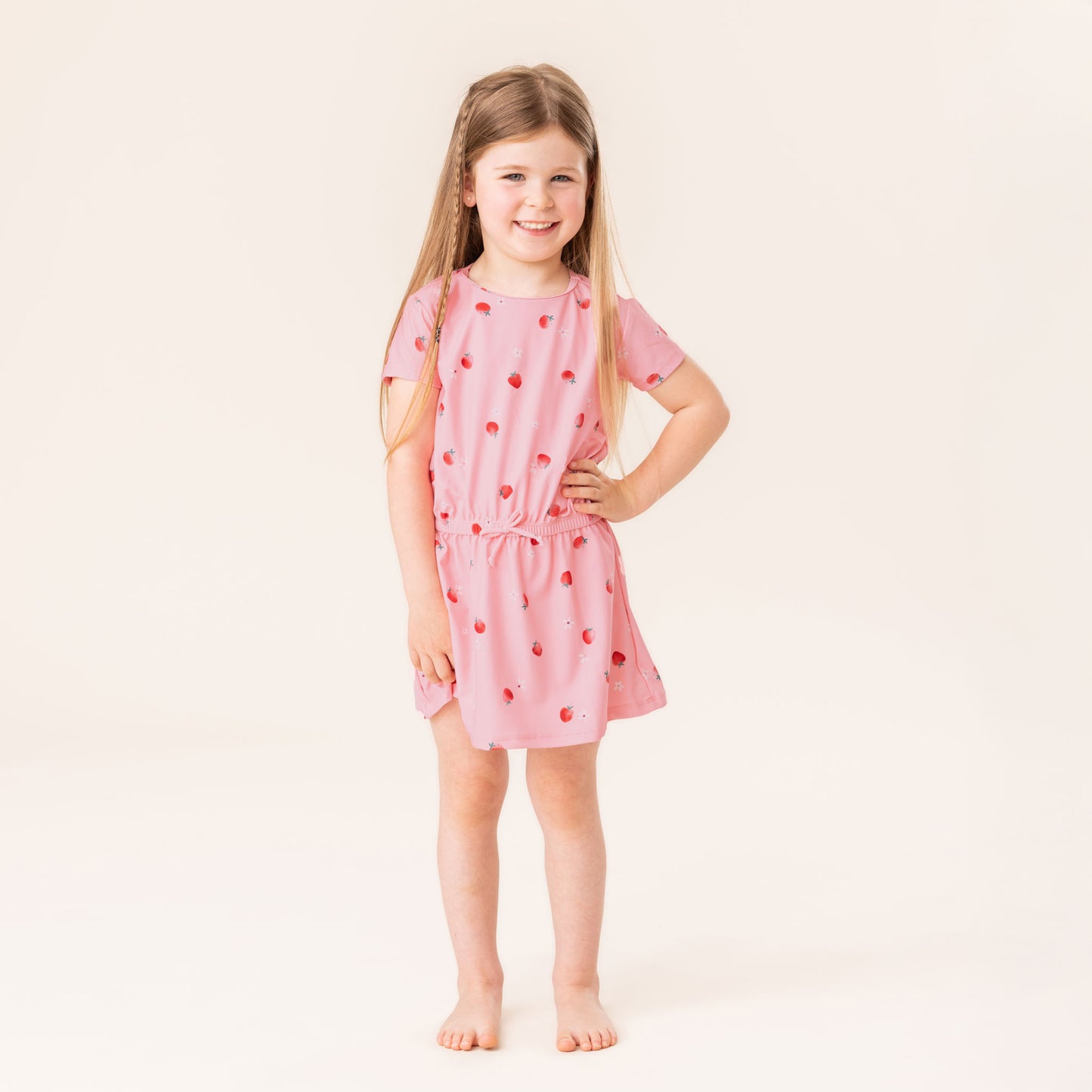 Girls' Pale Pink Beach Dress