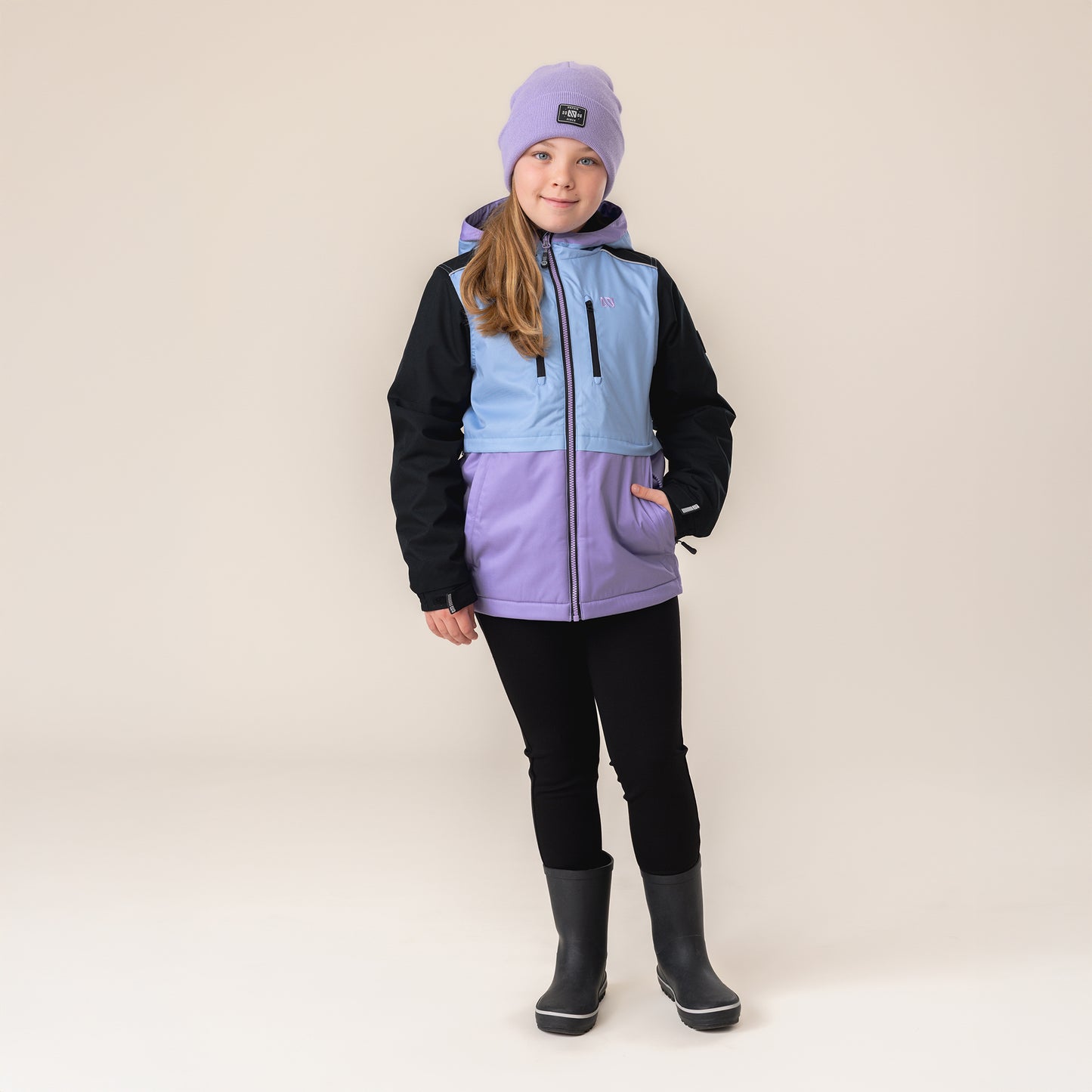 Léonie Girls' Coat, Pale Blue