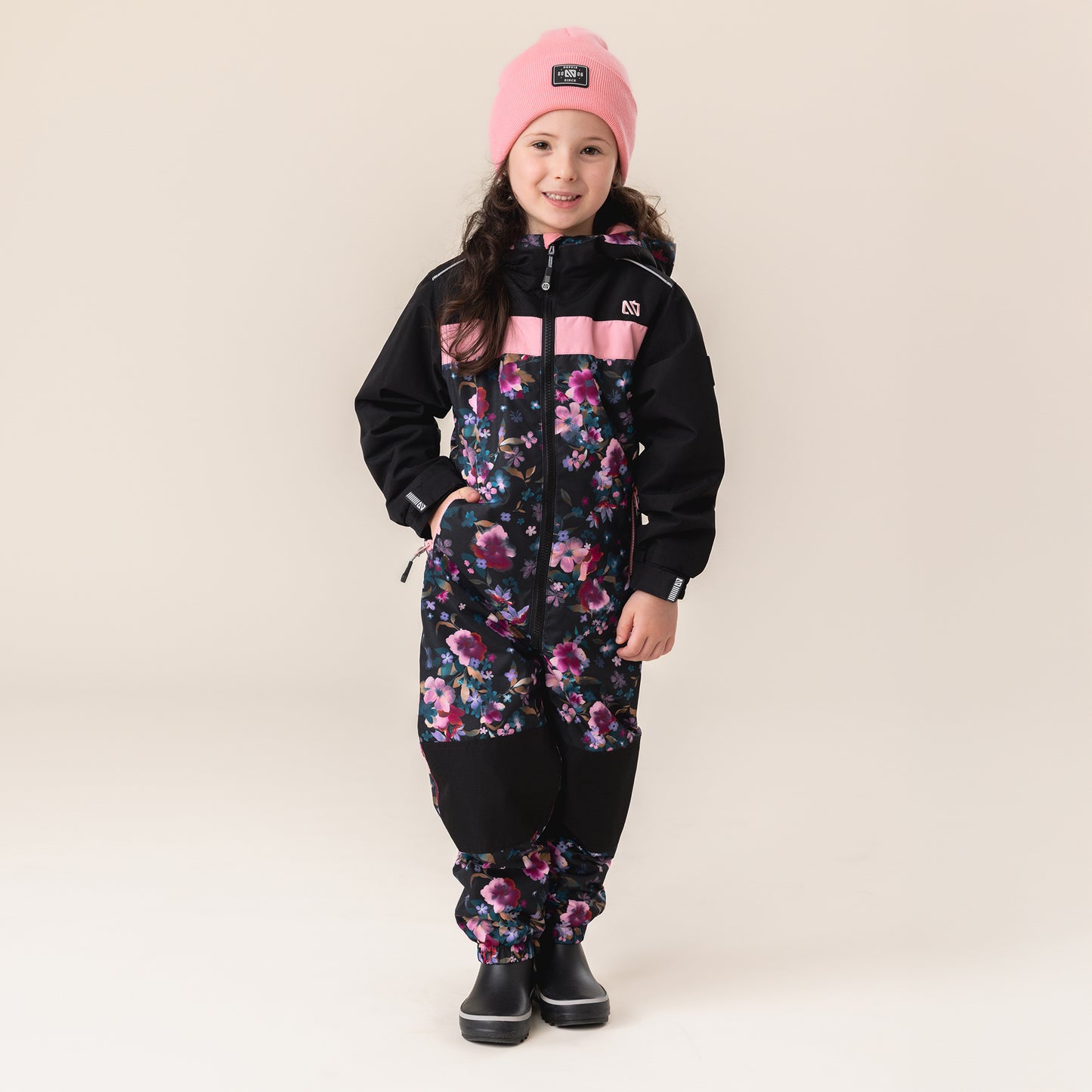 Alexia Girls One-Piece Rain Suit Black