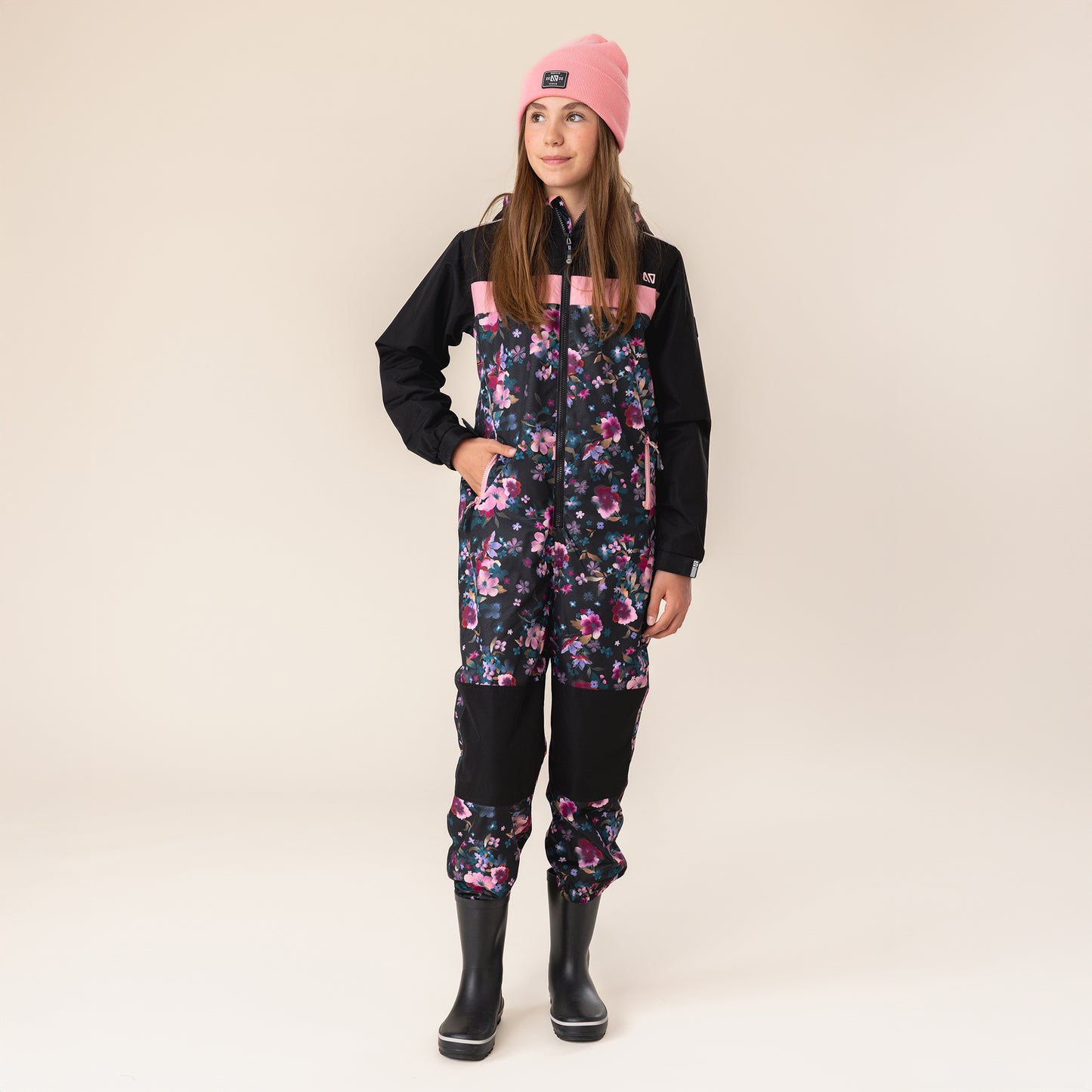 Alexia Girls One-Piece Rain Suit Black