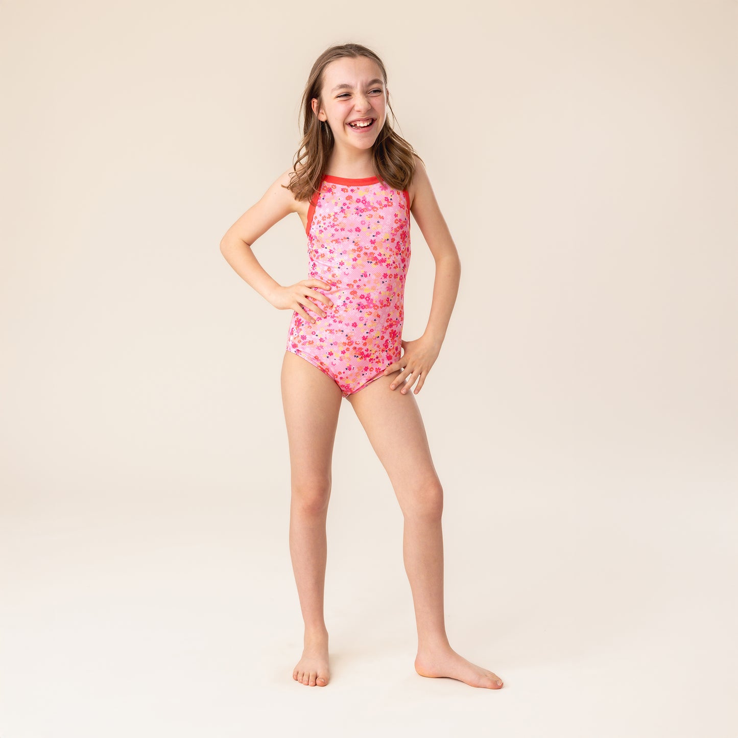 Maillot UV une-pièce  Filles Rose
