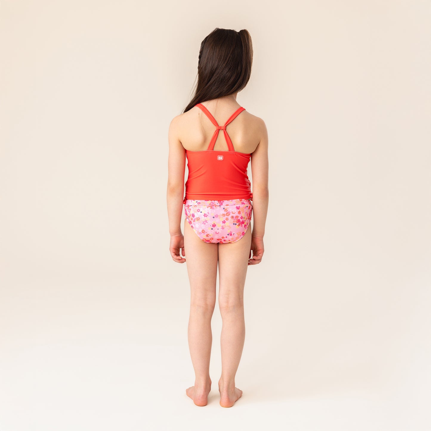 Girls' Two-Piece Coral UV Swimsuit