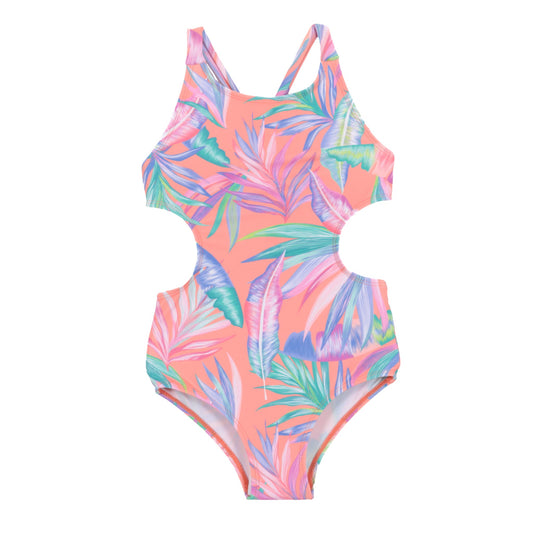 Maillot UV une-pièce  Filles Corail