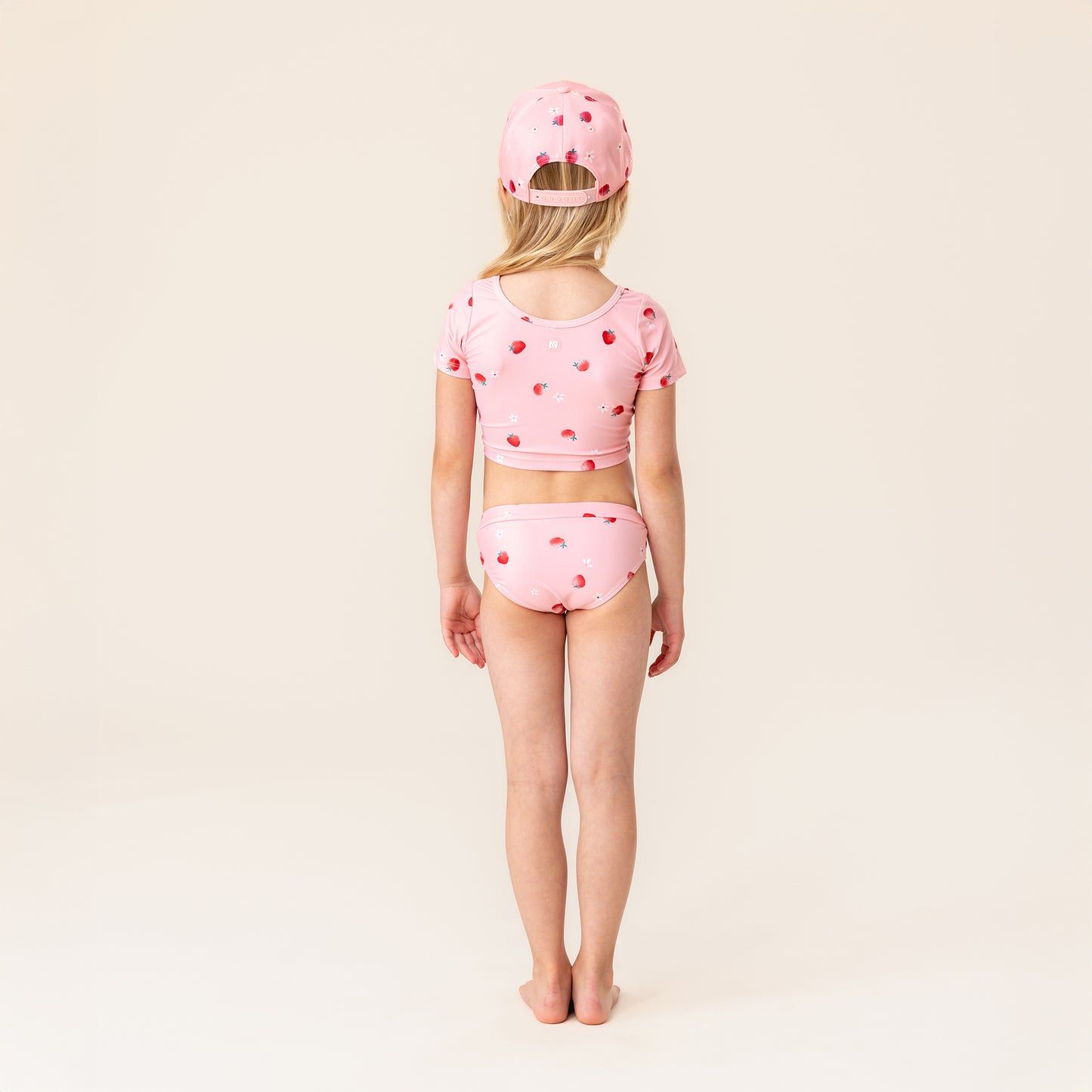 Girls' Two-Piece UV Swimsuit - Pale Pink