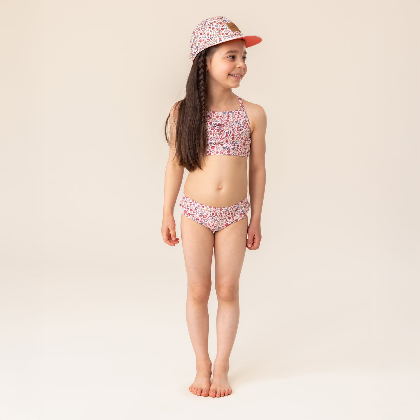 Girls' Ivory Two-Piece UV Swimsuit