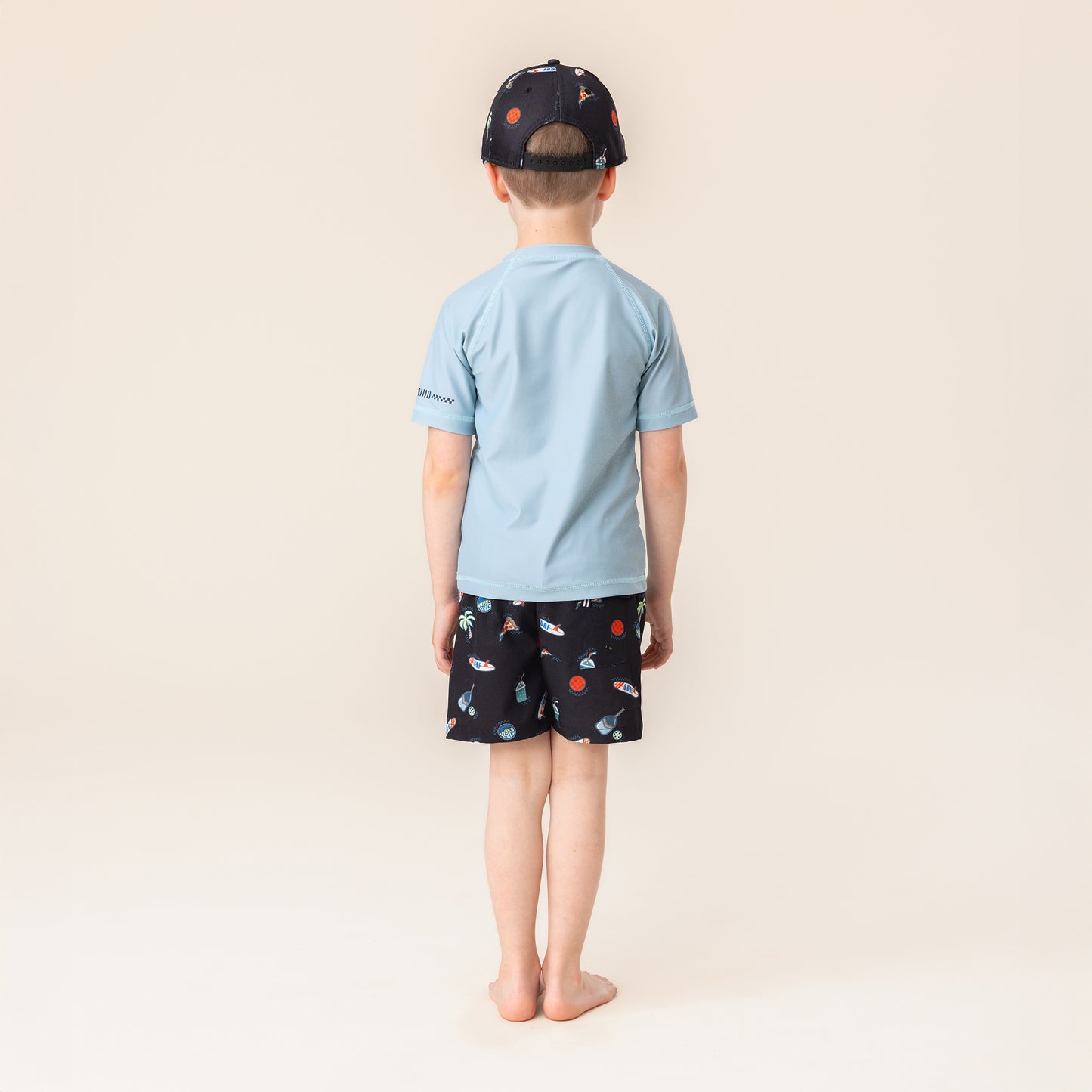 Boys' Black UV Swimsuit Shorts