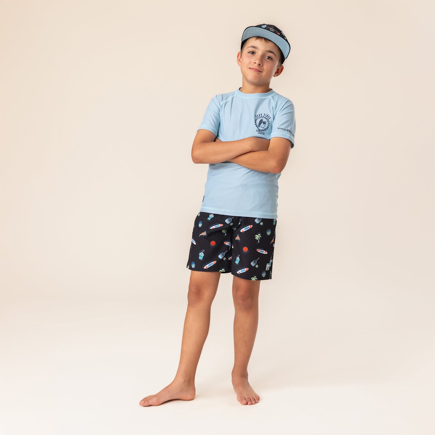 Boys' Black UV Swimsuit Shorts