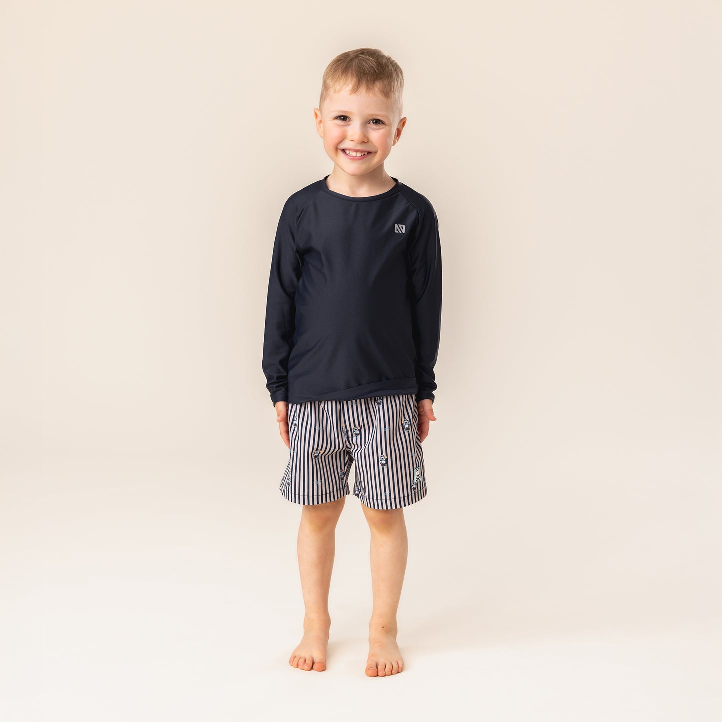 Short maillot UV  Garçons Beige